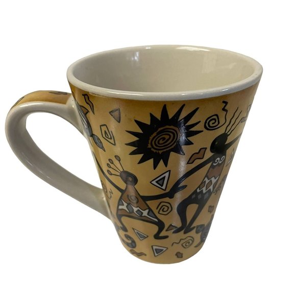 California Pantry Mug Cup Southwestern Design Turtles Lizard Brown Teacup 5" - Picture 2 of 4